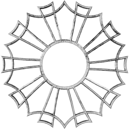 Ekena Millwork Augustus Architectural Grade PVC Pierced Ceiling Medallion, Antiqued Pewter, 38"OD x 13 3/8"ID x 1"P CMPP38AUAPW
